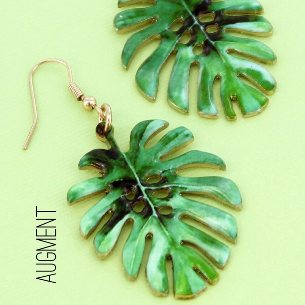 Palm Goldtone Earrings
